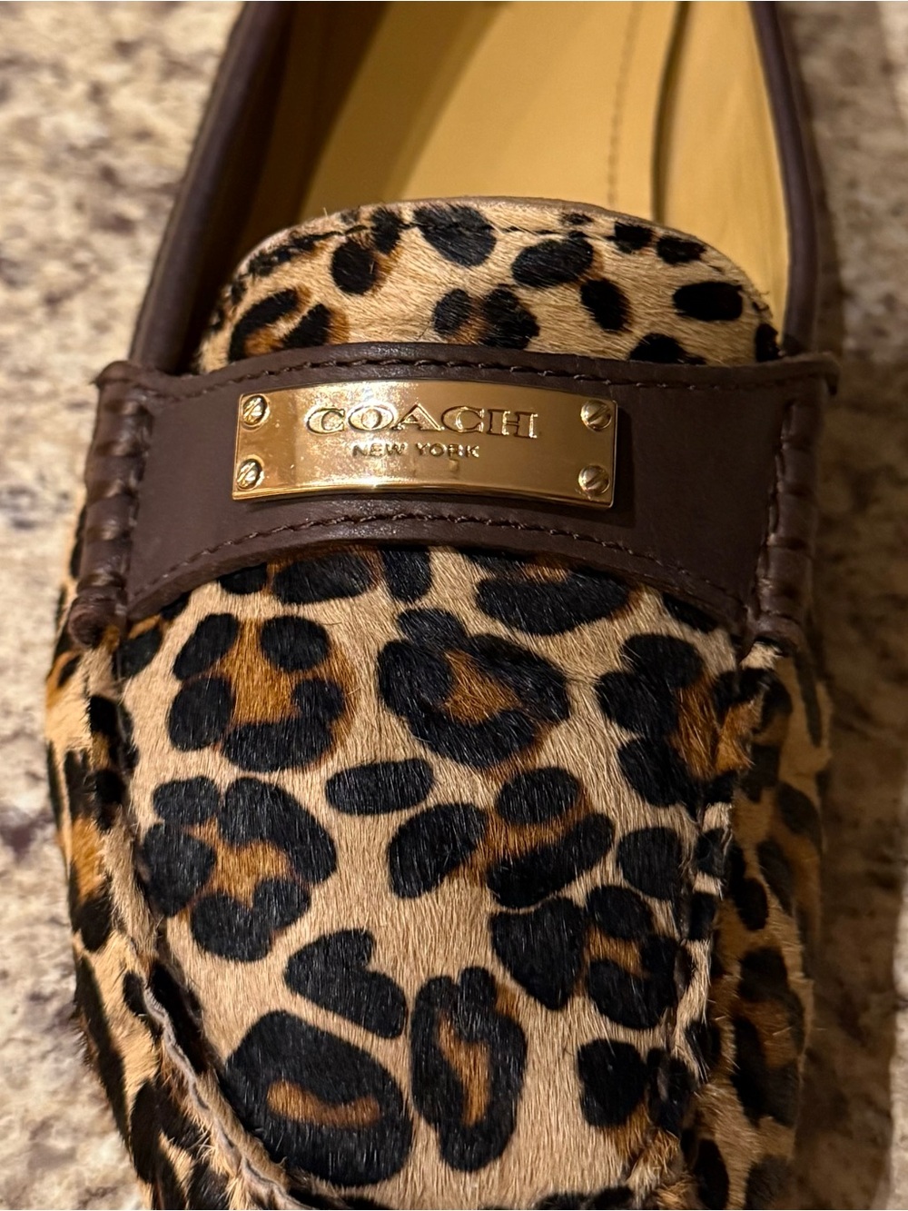 Coach Leopard-Print Loafers in Brown & Black - Picture 7 of 10